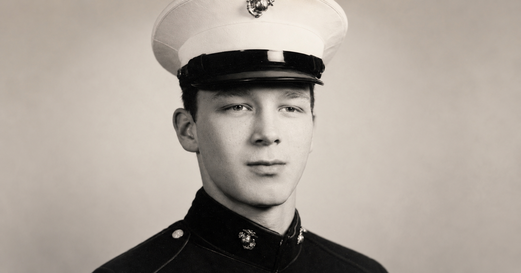 Charlie in his United States Marine Corps dress uniform